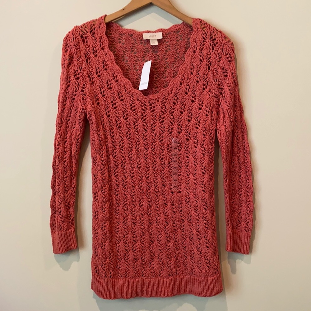 NWT Loft brand coral pink sweater